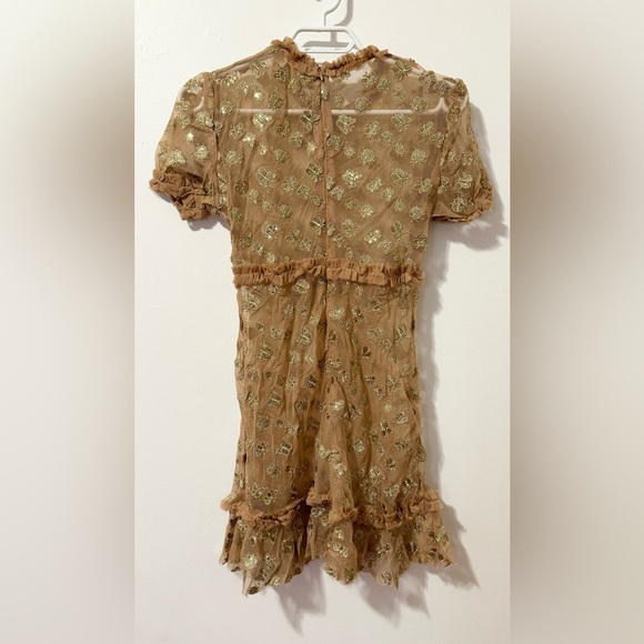 For Love and‎ Lemons Golden Garden Tulle Mini Dress Size S - Picture 3 of 4